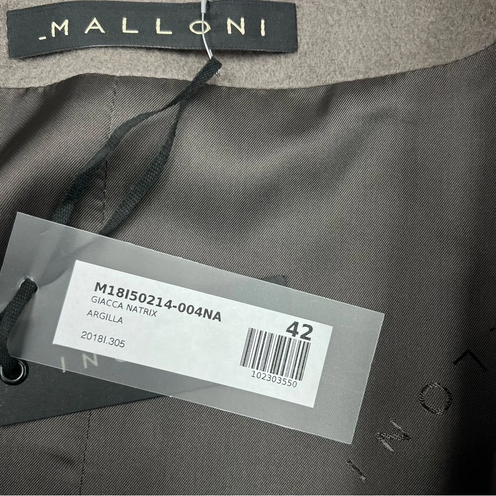 Malloni Snap Button Up Jacket in Grey - Picture 3 of 5